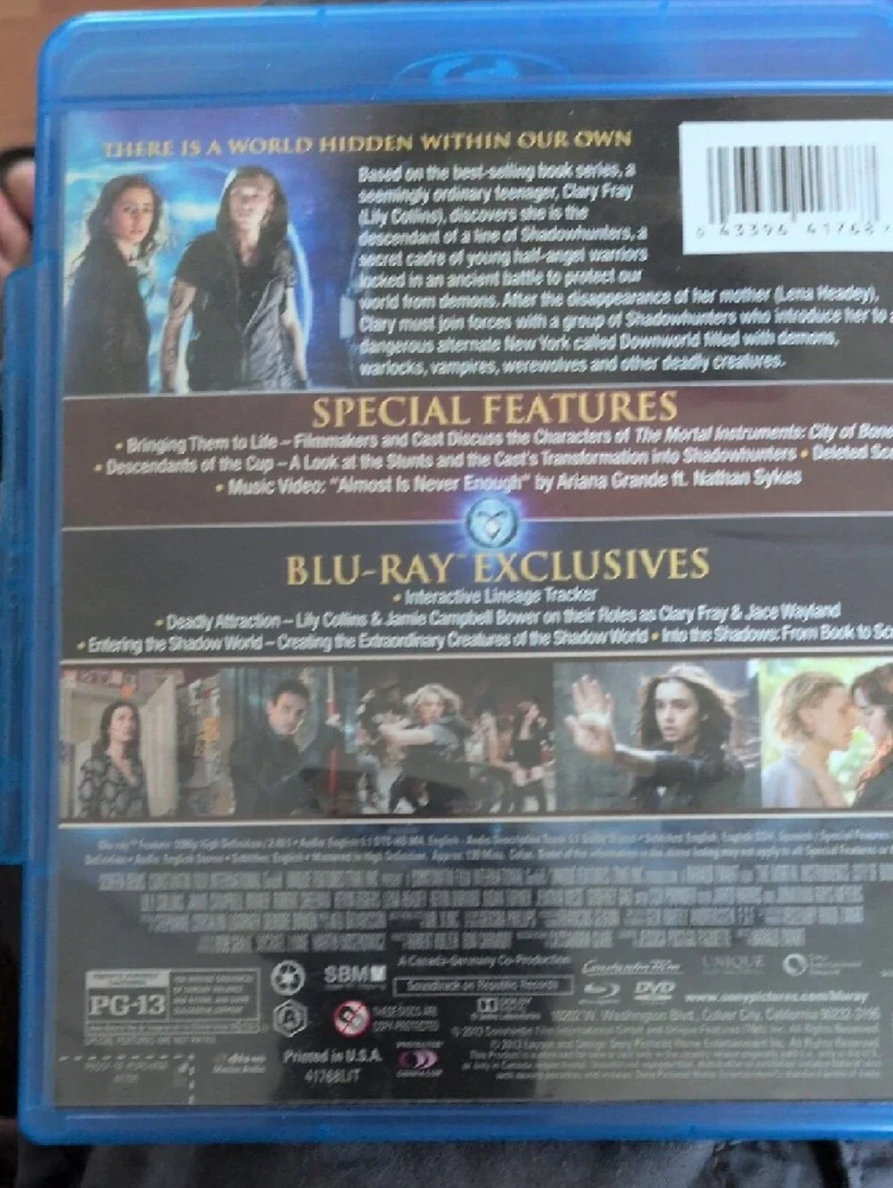 Sony Blu-ray + DVD The Mortal Instruments City of Bones - Blue